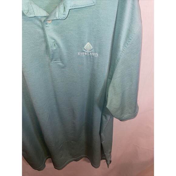 Peter Millar Polo Golf Shirt Men’s Size 2XL Blue Short Sleeve Missing Button - Picture 7 of 12